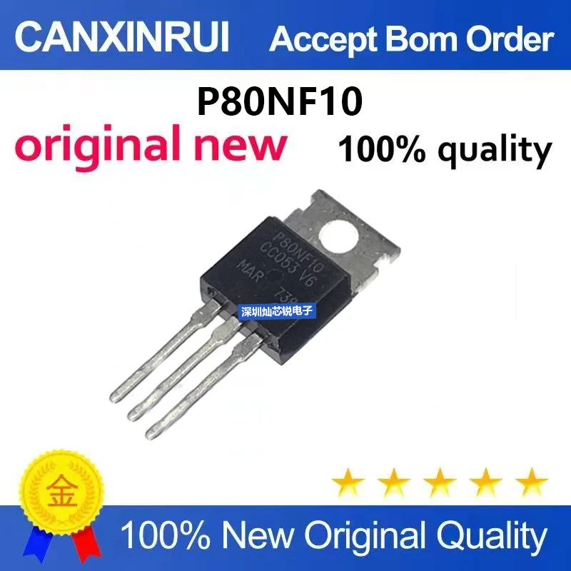 (5-100pieces)P80NF10 STP80NF10 Brand New Imported In Stock TO-220