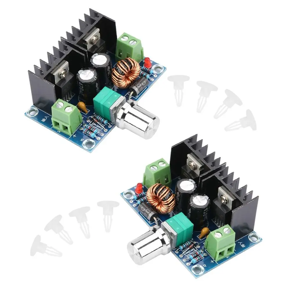 

2 шт. XH-M401 DC-DC стабилизатор напряжения 4-40В в 1.25-36В, модуль понижения напряжения на чипе XL4016E1, DC-DC понижающий преобразователь 8А 200Вт