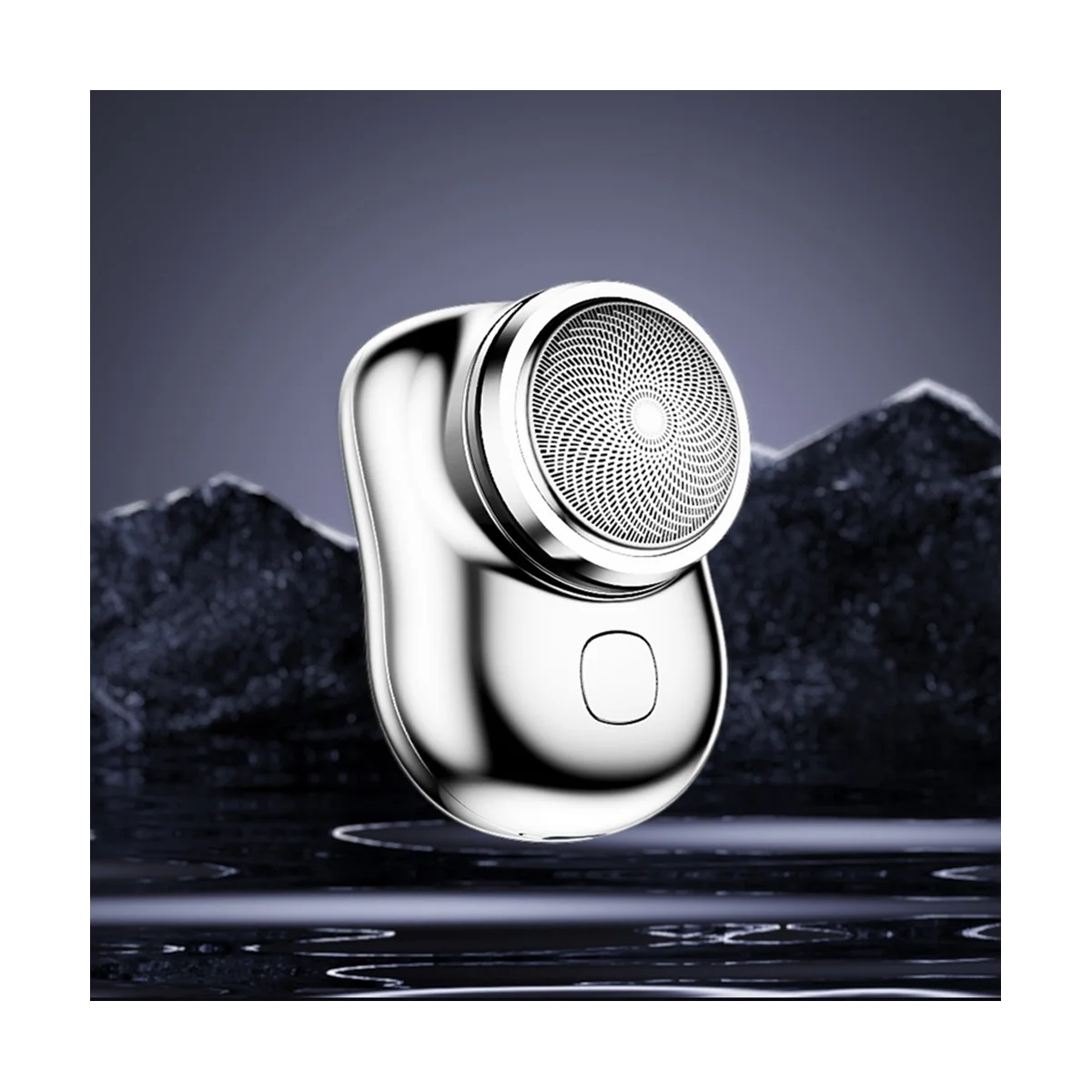 Mini Rasage Électrique Portable pour Homme, Rechargeable, avec un Bouton, Vert, Amélioré, Nouveau