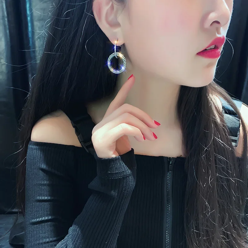 Iutopian 2020 New Arrival Korean Style Fashion CZ Round Drop Dangle Earrngs For Woman Gift Anit Allergy #IUE069