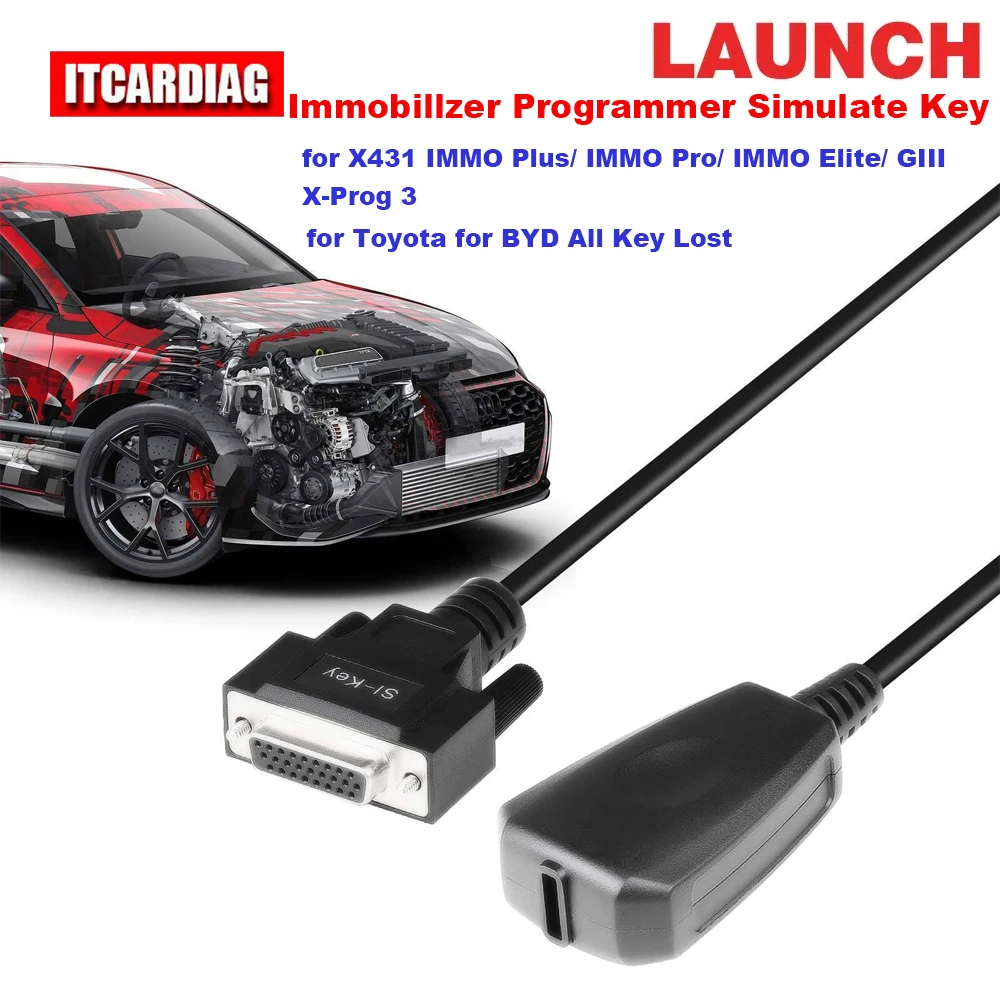 LAUNCH X431 Immobilizer Programmer Smart Key Simulator SI-KEY for Toyota BYD All Key Lost IMMO Plus Pro Elite X-Prog 3