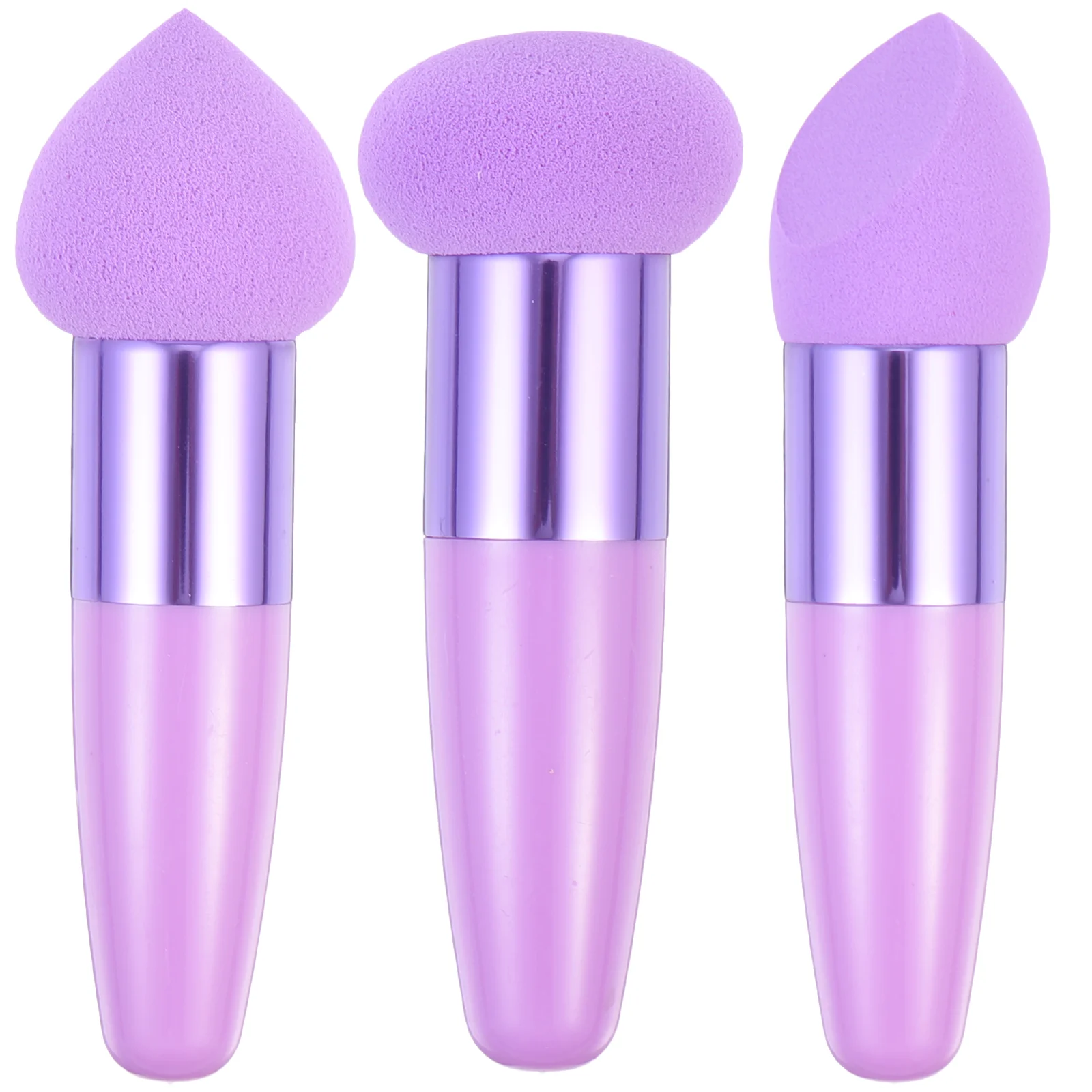 3 Pcs Heart Shaped Face Wash Sponges Portable Makeup Pens Small Mushroom Beauty Emulsion Supple High Grade Material Smooth Touch