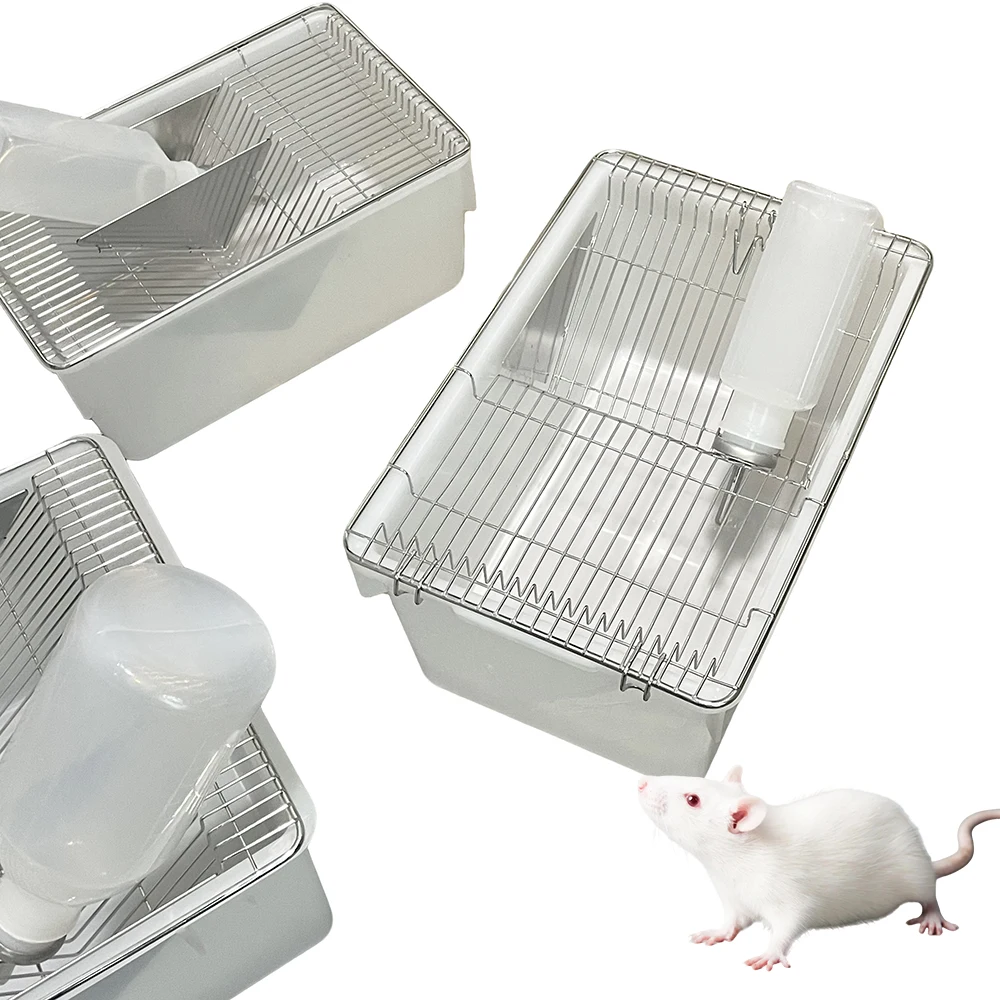 Maus-/Rat-Nagetierkäfig in mehreren Größen mit Flaschenzuchtgehäuse zum Füttern für biomedizinische Labor-Universitätsforschung, PP