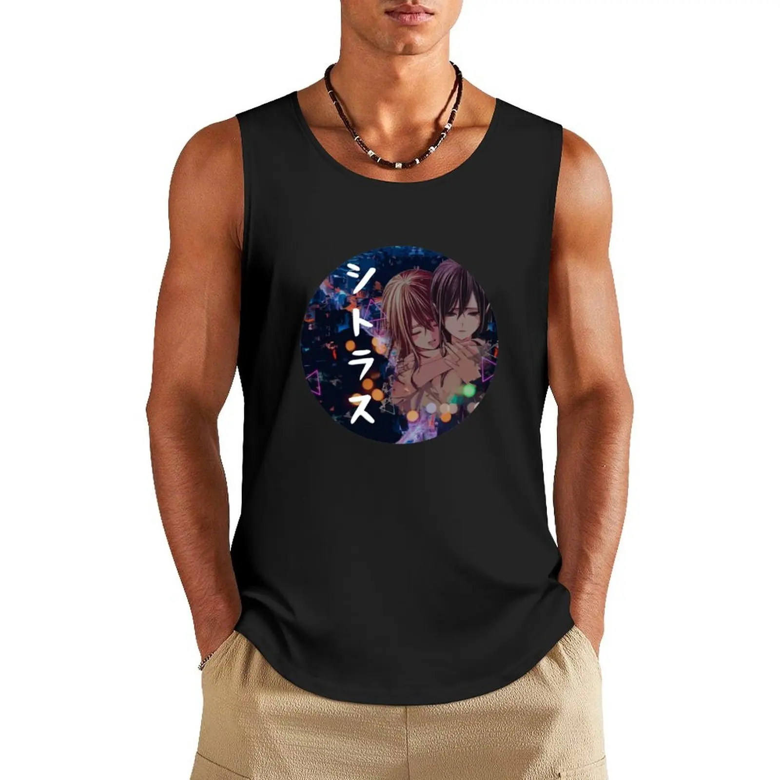 

CITRUS Mei & Yuzu Tank Top Men's t shirt t-shirts for men plain t-shirt sleeveless Men's t-shirts