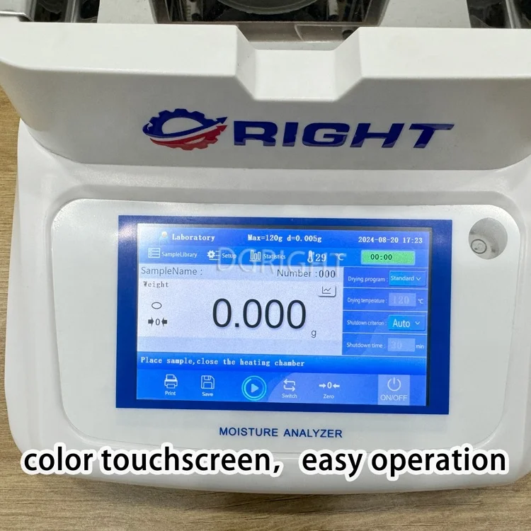 Portable Snack Solid Content Moisture Tester LED Display Halogen Moisture Balance Tester