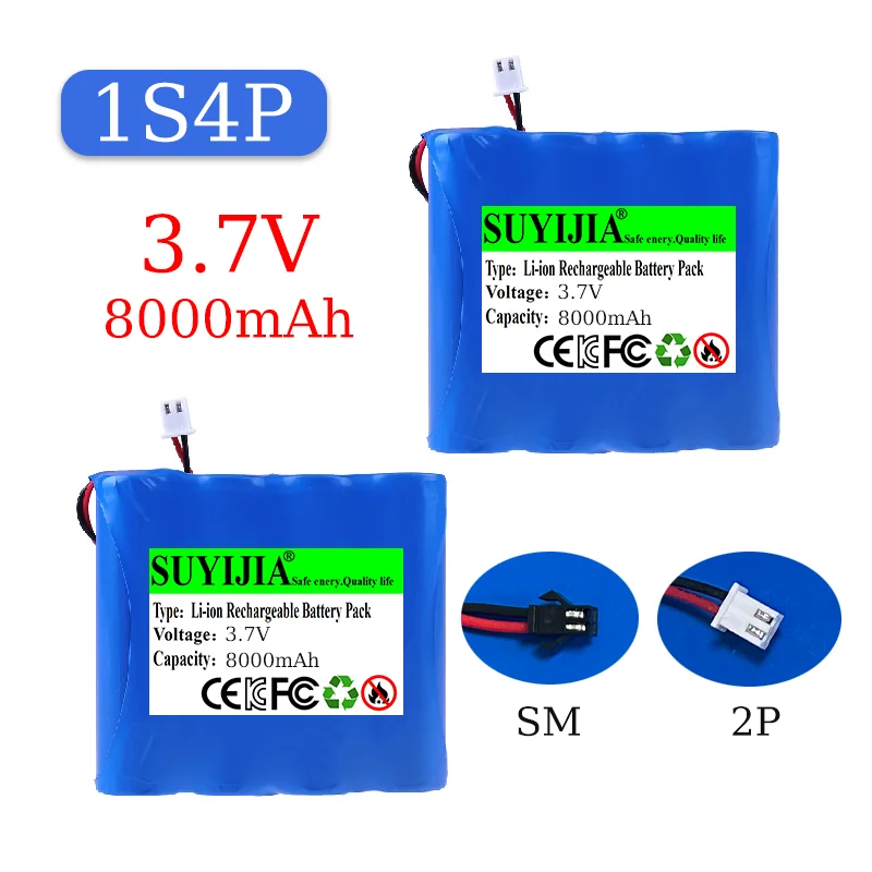 

1S4P 3.7V 18650 12000mAh rechargeable lithium battery can be used for fishing HA light audio Bluetooth 4.2V emergency battery