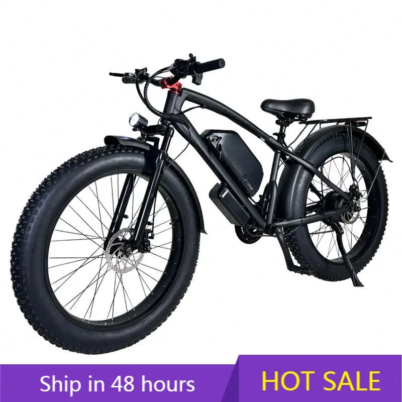 

POWER LEAP Factory Supplier 26" Electric City Mountain Bike Adult Steel Frame Lithium Battery Fat Tire High Speed Rear Hub Motor
