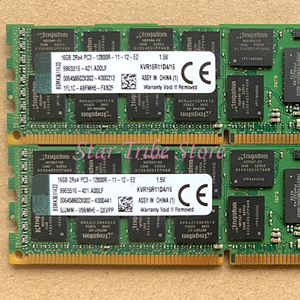 

For Kingston KVR16R11D4/16 RAM 16GB DDR3 1600MHz 1600 ECC REG 2RX4 PC3-12800R Server Memory