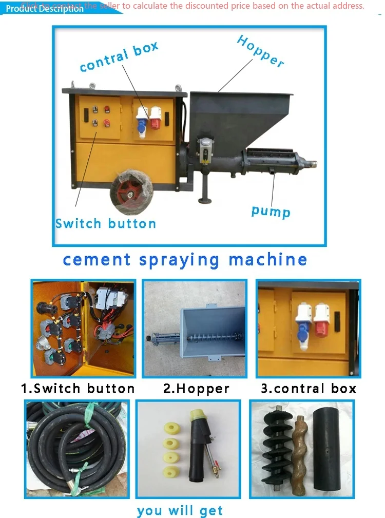 Mortar Spray Paint Machine Mortar Machines Pump Concrete Diesel Power Spraying Equipment