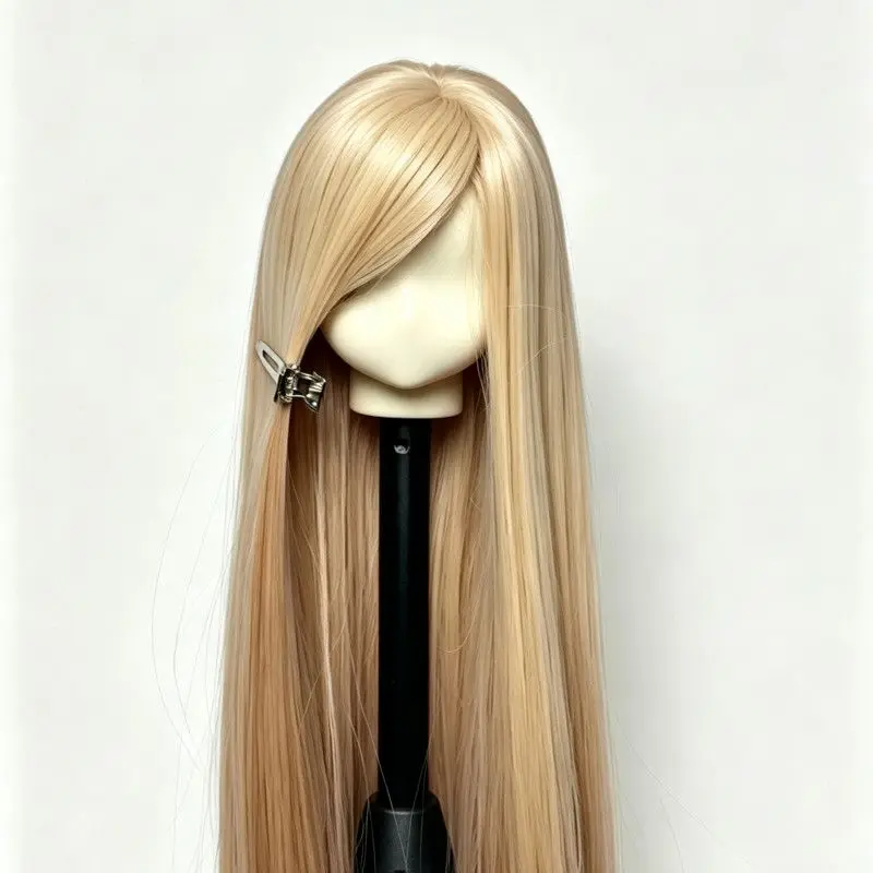 Doll's Wig for 60/45/30cm Bjd Doll Long Straight Hair with Long Bangs Girl Dress Up Toys 1/3 1/4 1/6 Doll Accessories, No Doll