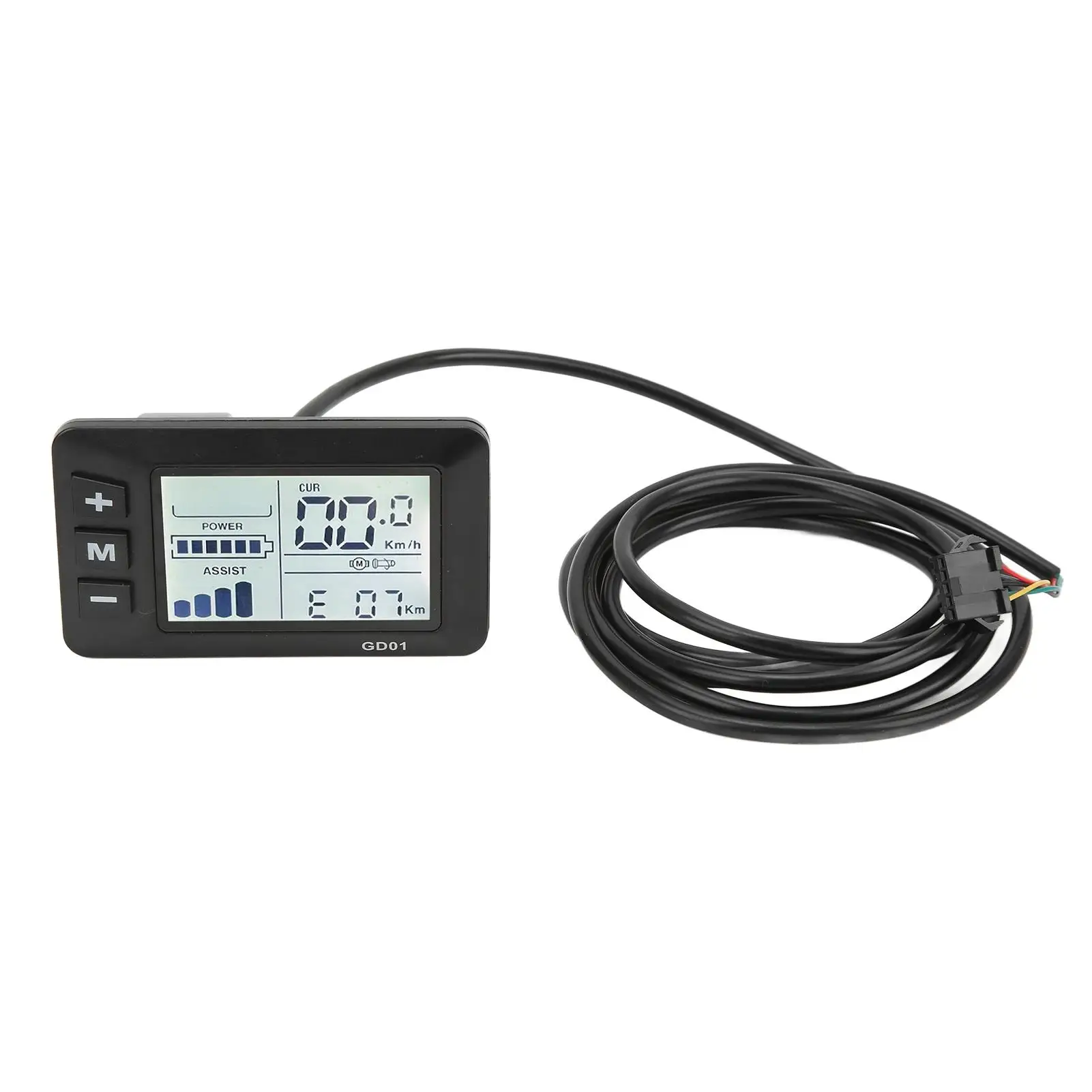 

Waterproof Electric LCD GD01 Display for 36V/48V E-Bikes - 5 Pin Plug, Fits for 22 .2mm Handlebar