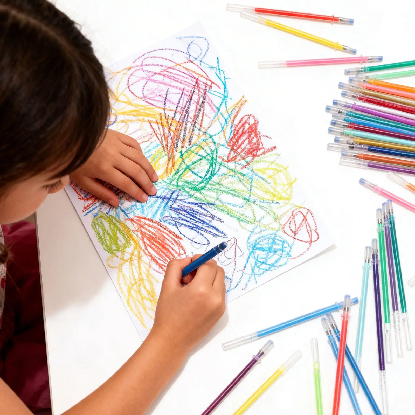 

100 шт. блестящих гелевых ручек с пластиковыми стержнями, устойчивыми к поломке, сменные стержни для офисных принадлежностей, блестящие ручки для взрослых