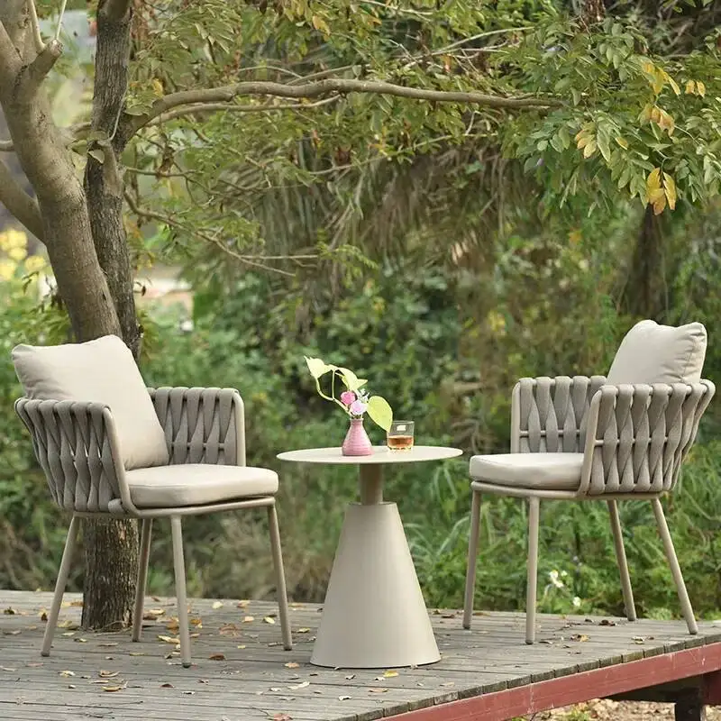 

Set Alumnium Balcony Garden Furniture Outdoor Waterproof Lounge Yard Garden Furniture Set Adult Patio Muebles Terraza Decoration