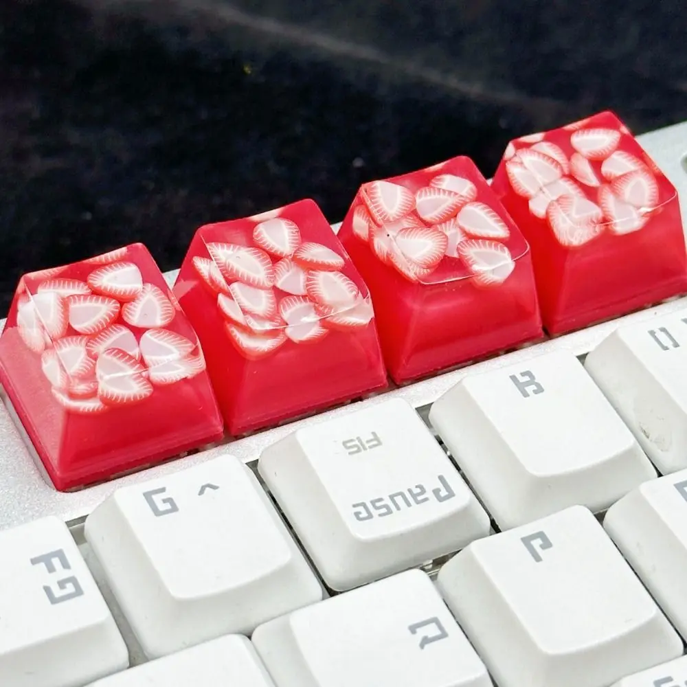 

Personality Transparent Fruit Keycaps OEM R4 Girly Fruit Keyboard Cap Cross Axis Handmade Mechanical Keyboard Keycap Cross Axis