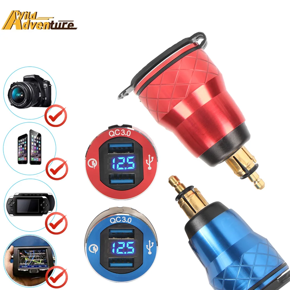 

Водонепроницаемое зарядное устройство для мотоцикла 3,0 USB C-тип PD адаптер питания Hella DIN розетка быстрое зарядное устройство для BMW F800GS R1200GS ADV