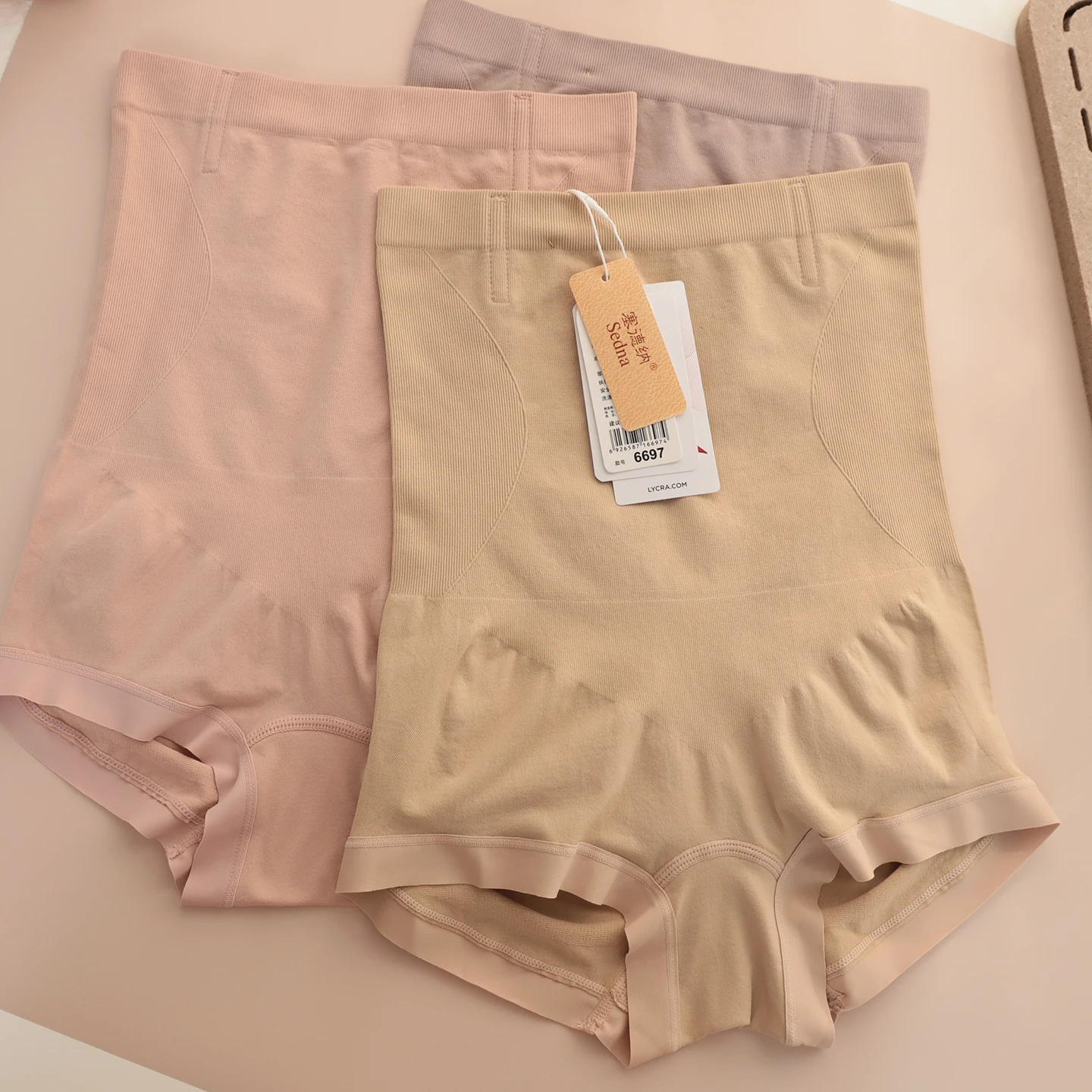Calcinhas de Cintura Alta Sedna em Lycra para Mulheres, Confortáveis, Leves e Respiráveis, com Controle de Barriga em Nylon