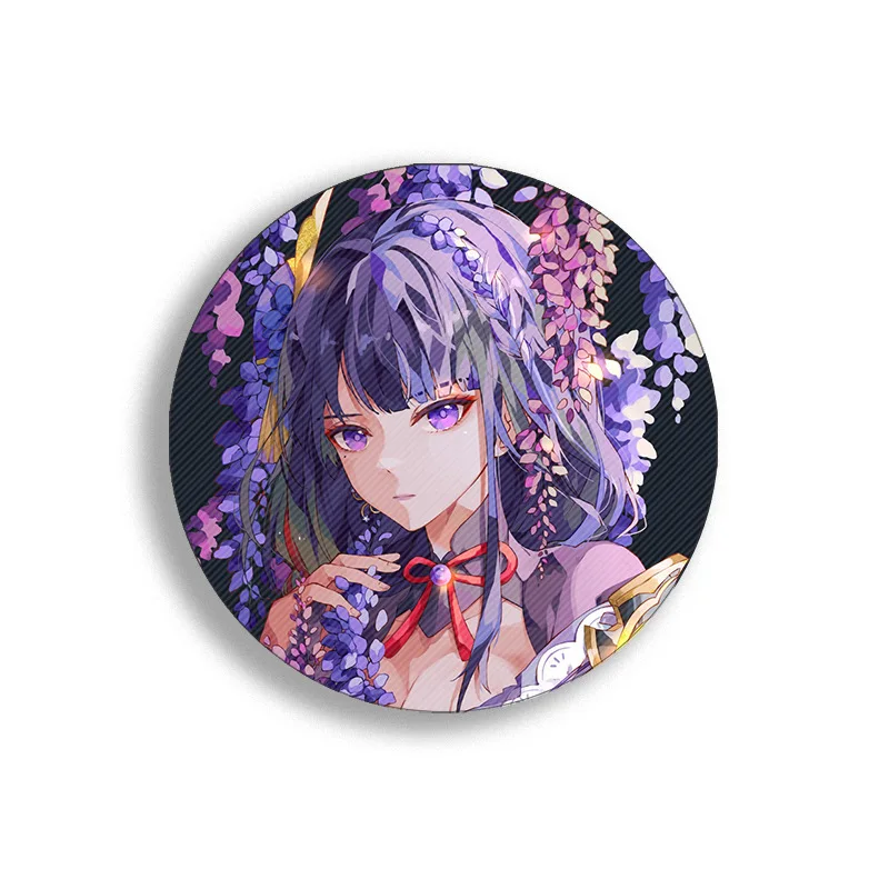 58mm Game Yuan Shen Anime Pins Badges Neuvillette Hu Tao Kokomi Tartaglia Cosplay Backpacks Brooch Decoration Accessories Gifts