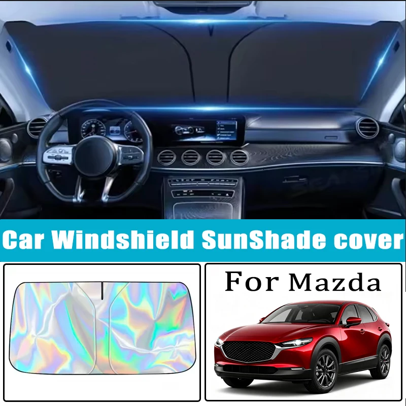 Car Windshield Sunshades Cover for Mazda 3 6 CX3 CX5 CX7 CX9 MX5 Miata RX8 CX30 CX50 BT50 Atenza Sun Protection