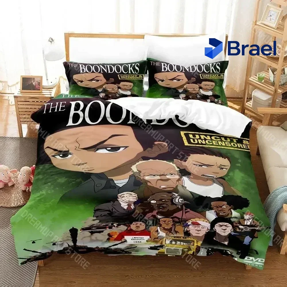 Exquisite 3D Print The Boondocks Bedding Set Single Twin Full Queen King Size Bed Set Adult Kid Bedroom Duvet Cover Sets