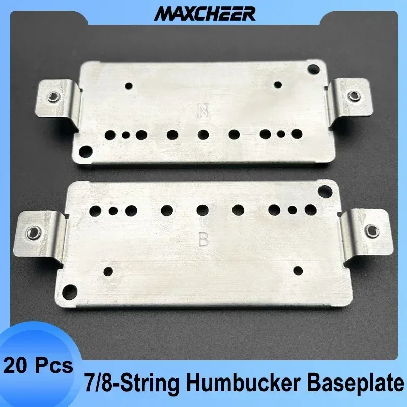 

20Pcs 7/8-String Humbucker Pickup Baseplate White Copper Pickup Baseplate Pickup Parts Copper-Nickel Alloys 9.62/10.4MM