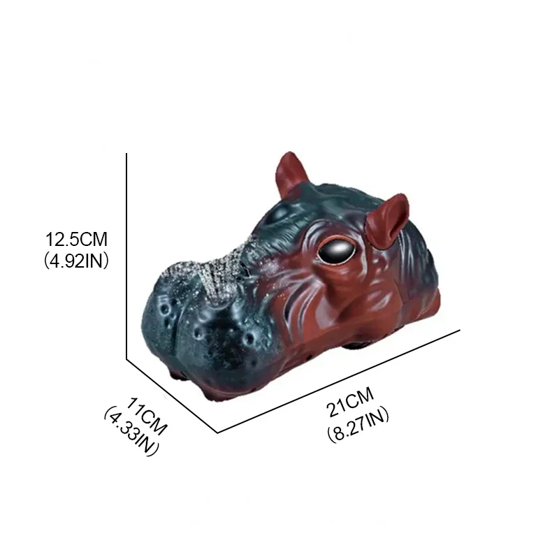 Barca RC Ippopotamo 2.4G Barche telecomandate Sottomarino Ippopotamo Motoscafo Animali Giocattolo acquatico all'aperto Modello elettrico Giocattolo Ragazzi