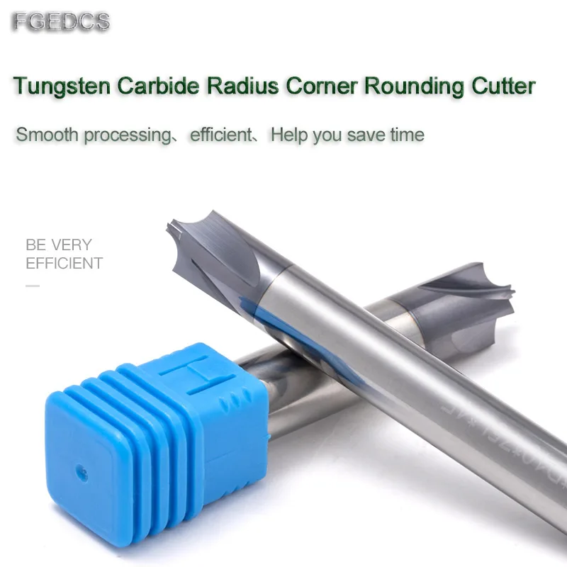 Carbide Radius Corner Rounding Cutter EndMill CNC Tool inner R0.2-R1 R2 R3 R6 Chamfering Outside Radii Quarter Circle Router Bit