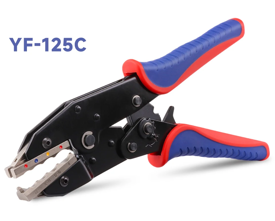 Stoßspleiß-Schrumpfverbinder Crimpzange YF-125C für 0,5–10 mm2 (20–7 AWG) BHT Terminal Ratschen Crimper Ratschenzange – Detail 2