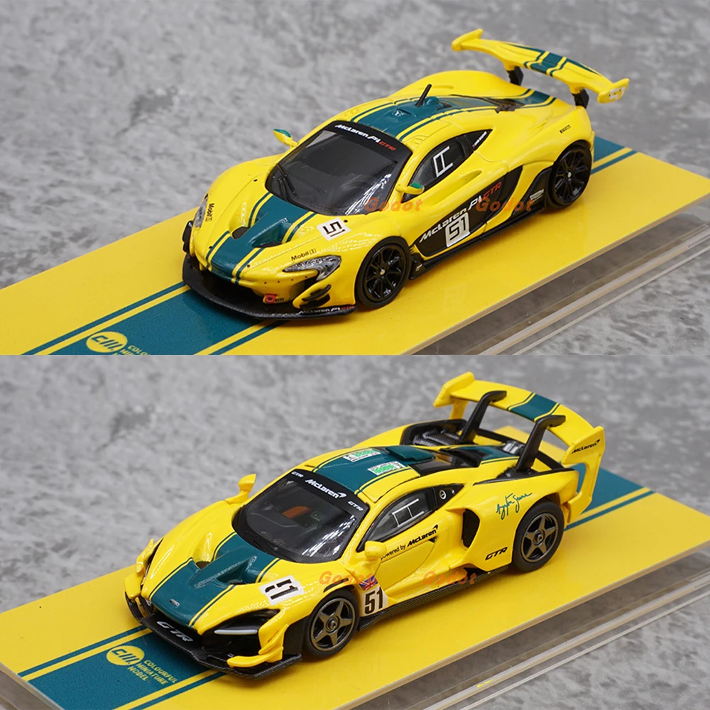 CM 1:64 Scale Diecast Alloy Mclaren P1 GTR Supercar Boy Toys Cars Model Classics Nostalgia Adult Gifts Souvenir Static Display