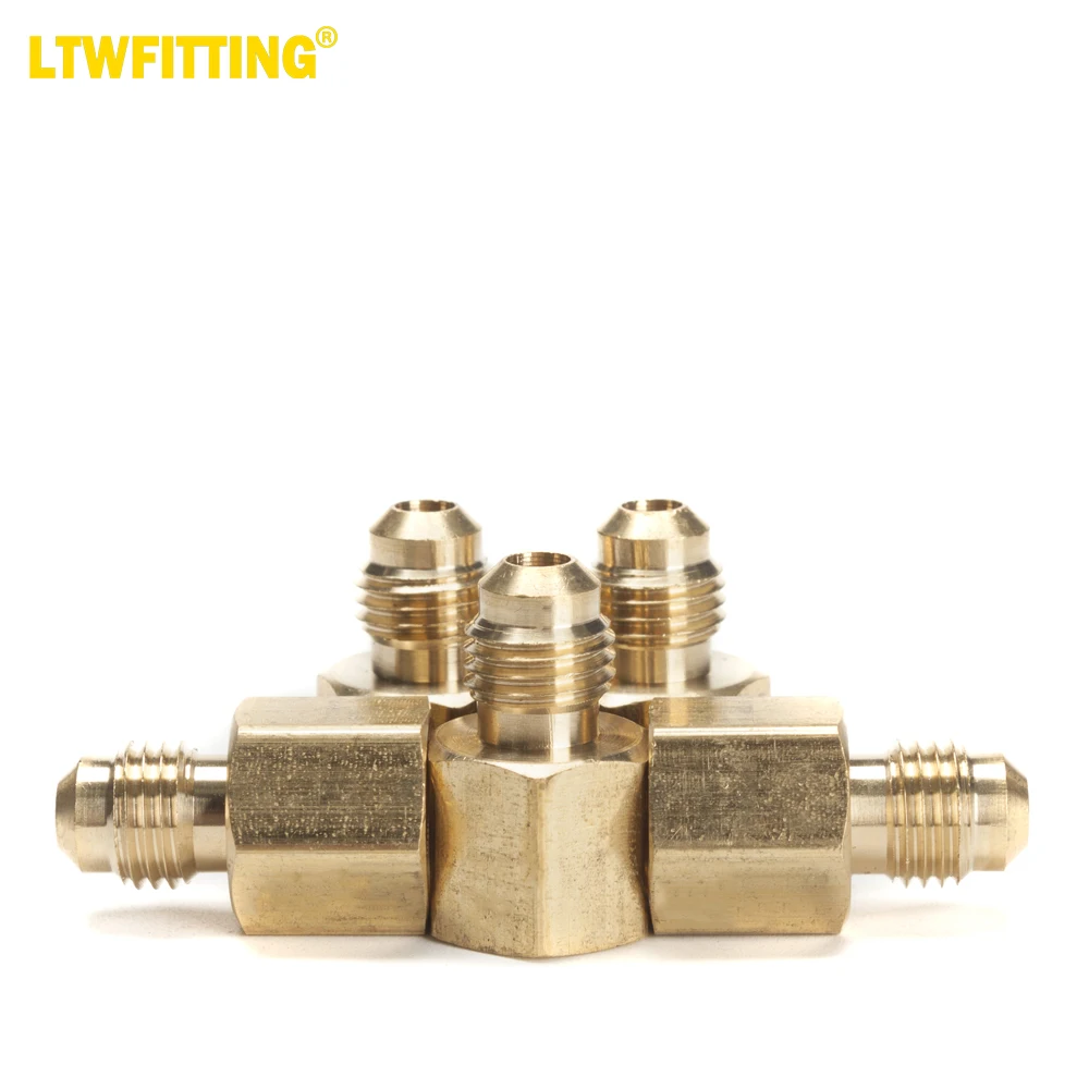 

LTWFITTING Brass Flare 1/4" OD x 1/4" Female NPT Female Connector Tube Fitting(Pack of 5)