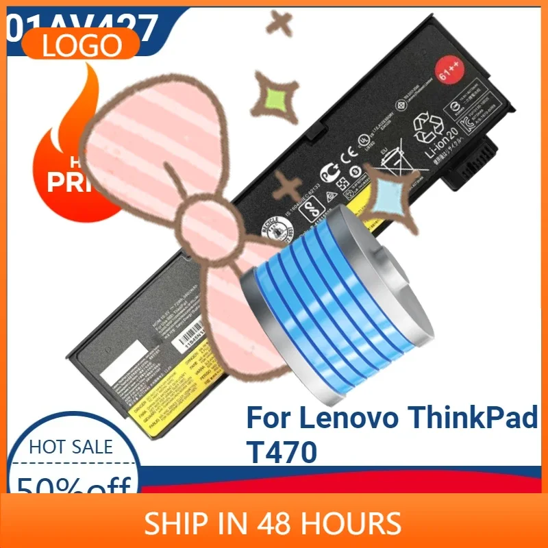

01AV427 01AV428 01AV492 10.8V 72Wh Laptop Battery For Lenovo ThinkPad T470 T480 T570 T580 P51S P52S Seires 61++ SB10K97584