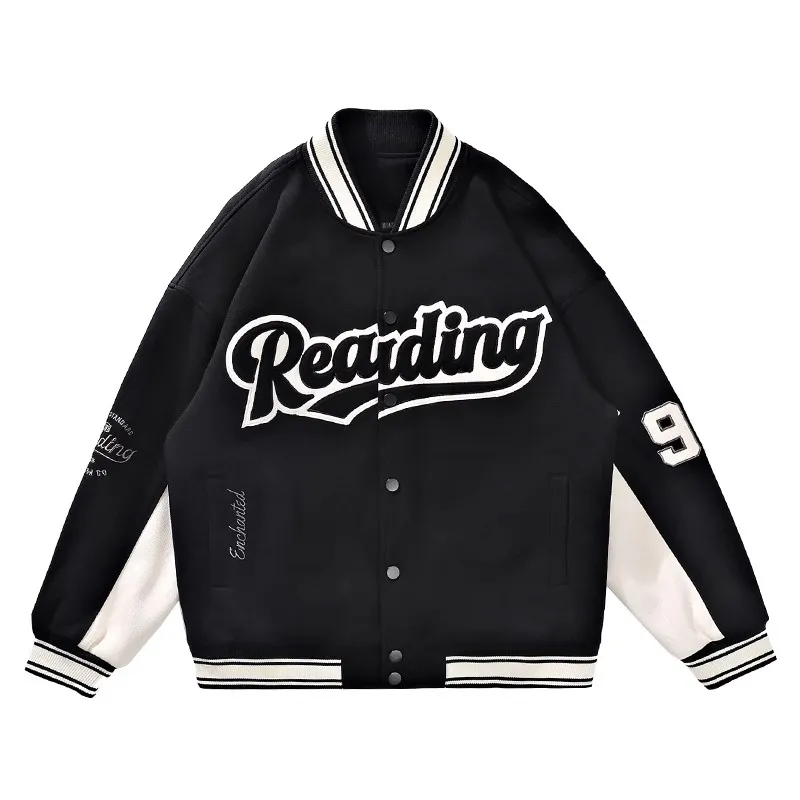 Varsity Jacket Men Korean Style 2023 Fashion Letter Embroidery Baseball Uniform Loose Hip Hop Couple Casaco Moletom Masculino