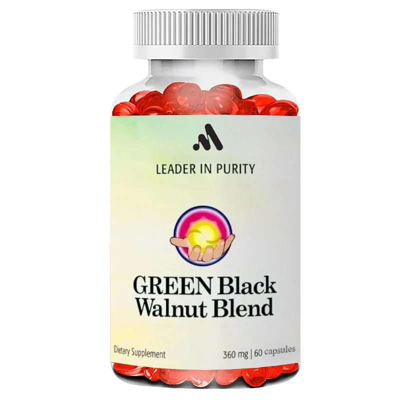 Green and Black Walnut Dietary Supplement, 360mg, 60 Cassava Capsules