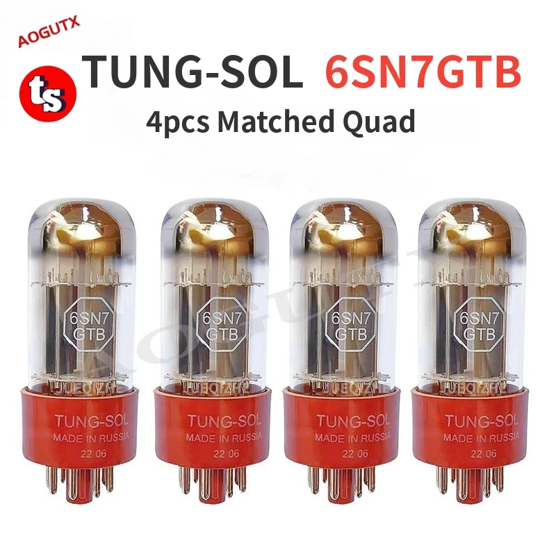 TUNG-SOL  6SN7GTB 6SN7 Vacuum Tube Replaces 6SN7GT 6N8P 6H8C CV181 HIFI Audio Valve Tube Amplifier Kit DIY Matched Quad Aogutx