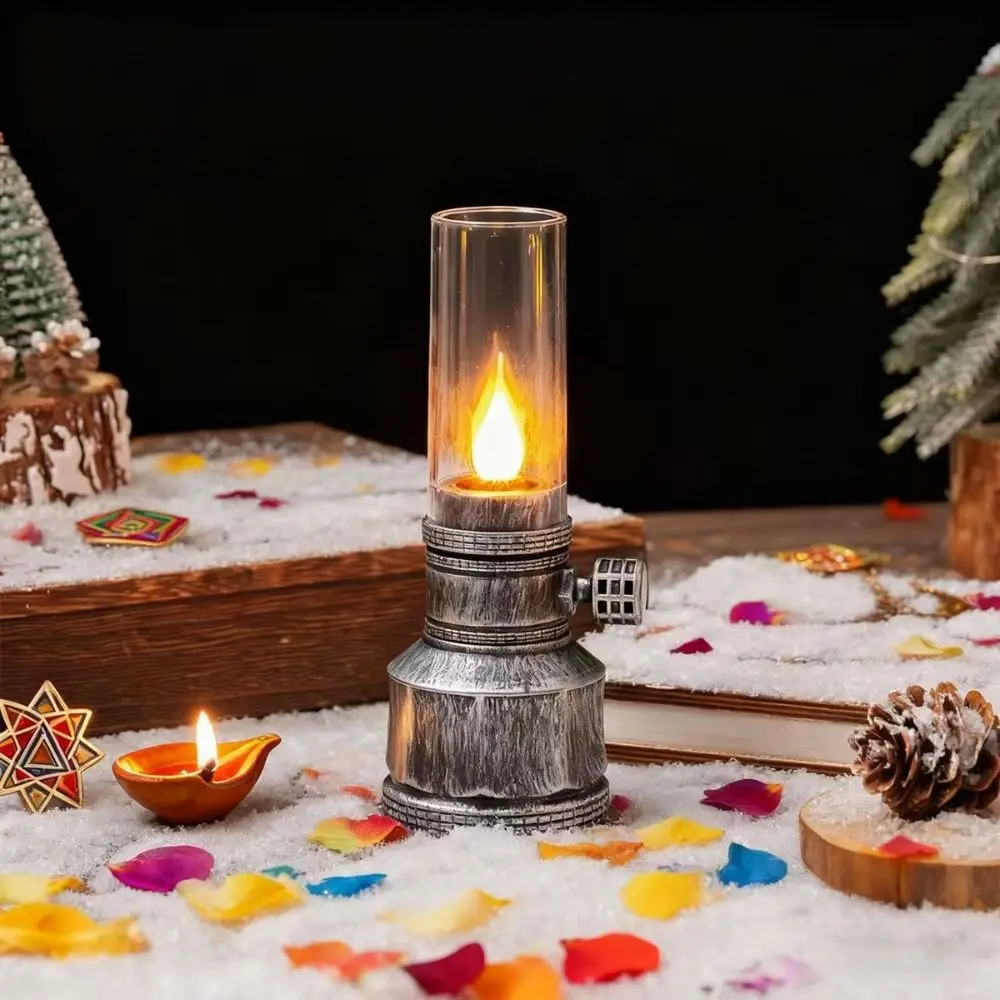 

New Battery Operated Electronic Lamp LED Light Clear Flameless Oil Lamp Night Light Christmas Decoration