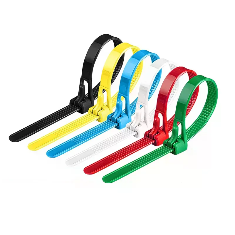200Pcs Reusable Cable Ties Cable Lock Loop Nylon Ties Removable Recyclable Mixed Colours Cable Ties