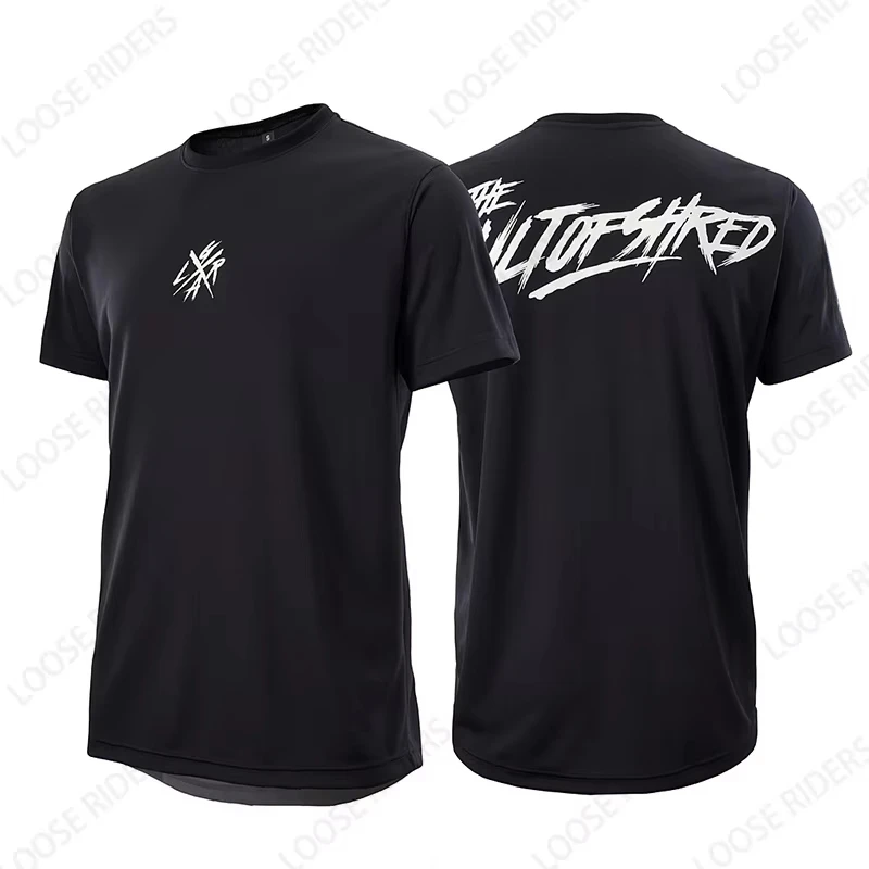 Passende Herren-T-Shirts aus Baumwolle Loose Riders Downhill Jersey Sommer MTB Radsport-Sweatshirt für Männer und Frauen – Detail 5