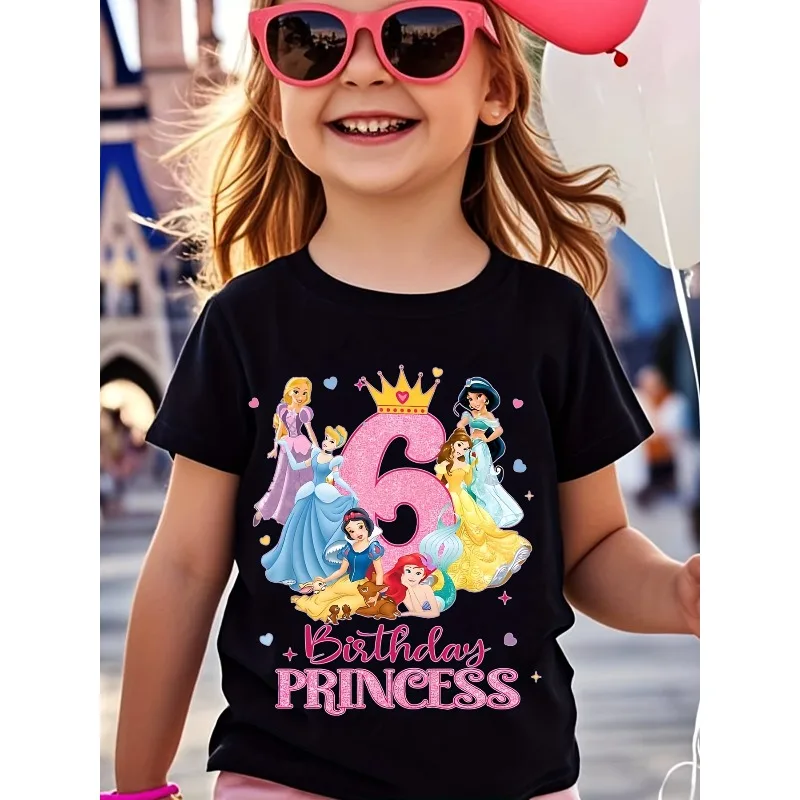 ديزني ميكي عيد ميلاد الأميرة المطبوعة الأطفال تي شيرت الصيف نمط جديد للبنين والبنات عارضة أزياء أعلى القطن الخالص