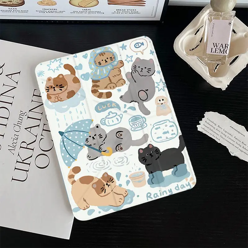 Shockproof 3+Y Fold Tablet Cover for iPad A16 2025 11th Air11/13 IPad Mini6 8.3 air3 10.5 Pro 11 2020 iPad10.2 7/8/9th 4/5 10.9