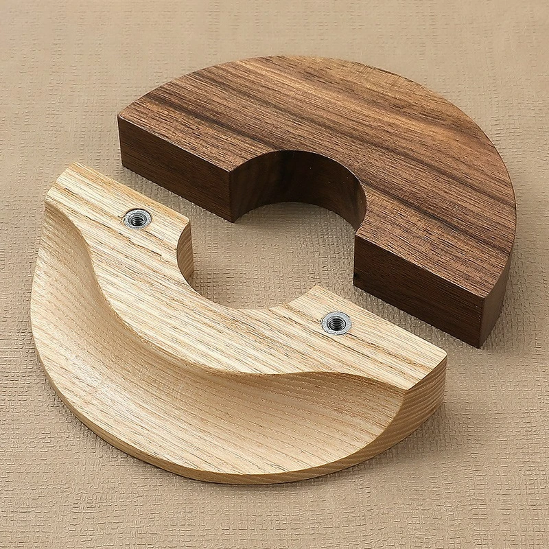 

New Chinese Retro Semi-circular Cabinet, Wardrobe Door Handle, Wooden Style Furniture Drawer, TV Cabinet Door Handle