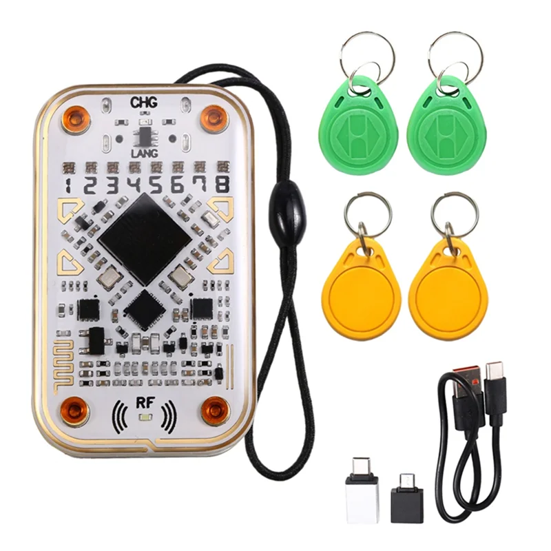 PHILE-Chameleon Ultra RFID Smart Chip Reader + 2XT5577/UID Sleutelhanger Smart Emulator 125K 13.56M IC ID-kaart Decoderen NFC Lezen Schrijver