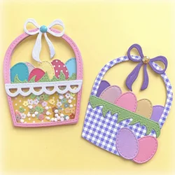 KSCRAFT Easter Basket Shaker Metal Cutting Dies Stencils for DIY Scrapbooking Decorative Embossing DIY Paper Cards