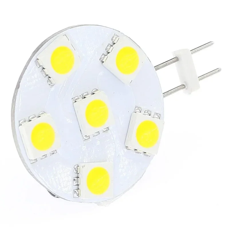 Dimmable SMD 5050 G4 6 LED Light Round Board Bulb 1W 12V 24V White Warm White Decorative lights Indoor light 1PCS/Lot