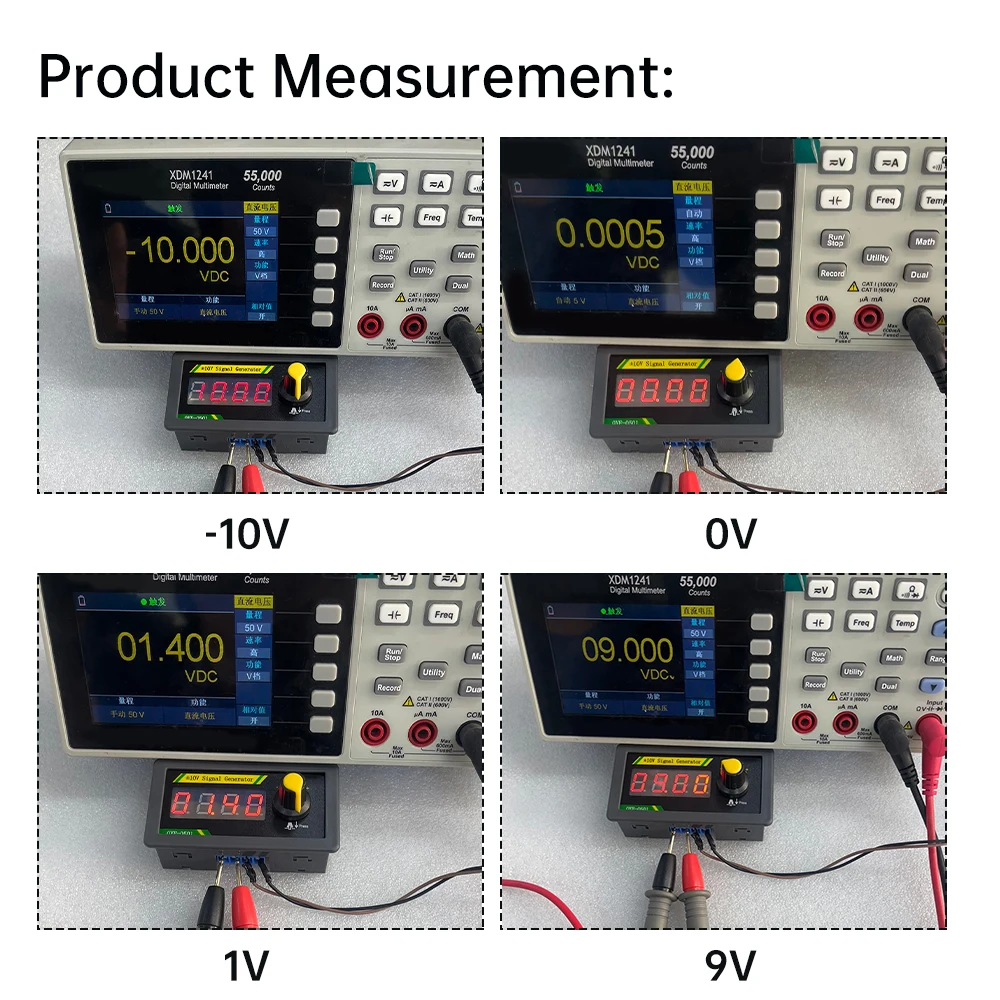Simulador analógico de voltaje ajustable, generador de señal de voltaje de salida bipolar de 10V a 10V para sistema de control de automatización industrial