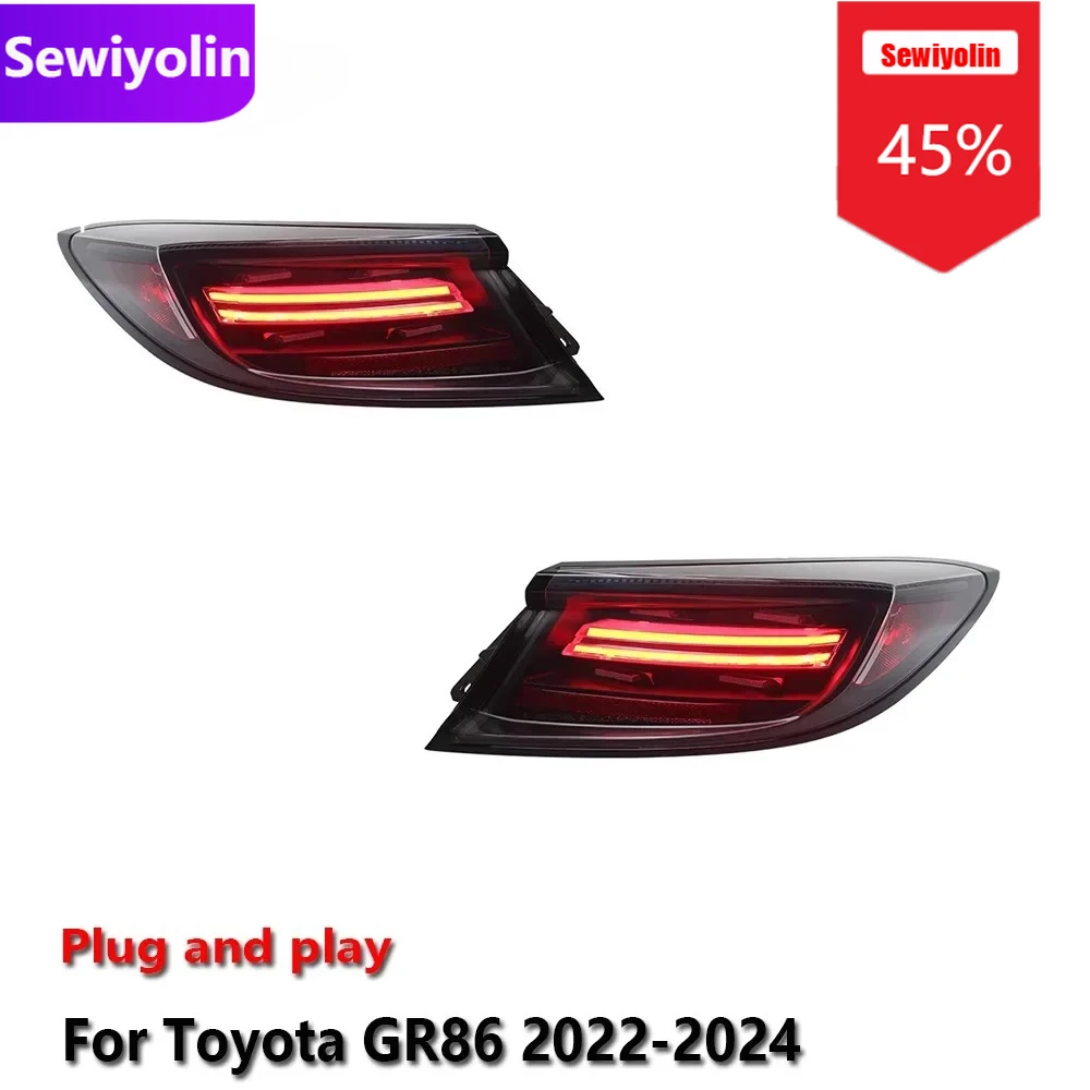 

Автомобильные светодиодные задние фонари DRL в сборе для Toyota GR86 2022-2024 Авто противотуманные DRL тормозные указатели поворота Plug and Play