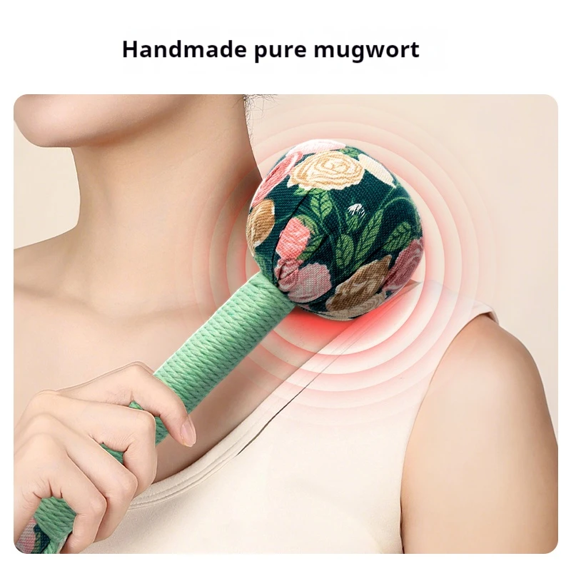 

Массажный молоток из полыни с длинной ручкой для лимфодренажа — ручное средство для снятия всего тела и спины, снижение стресса, нейлоновый материал