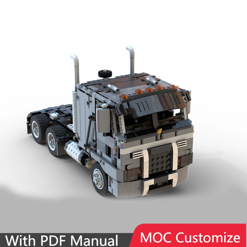 

New Model 1234 PCS Hot Selling Customize MOC Grey truck Blocks Model For KidsEducational Toy Creative Brick Set Festival Gifts