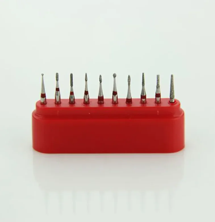 10Pcs Diamond Burr Kit Mini Size Dentals Drills and Baby Dentals Accessories Children's and Children's Teeth Ready for Polishing