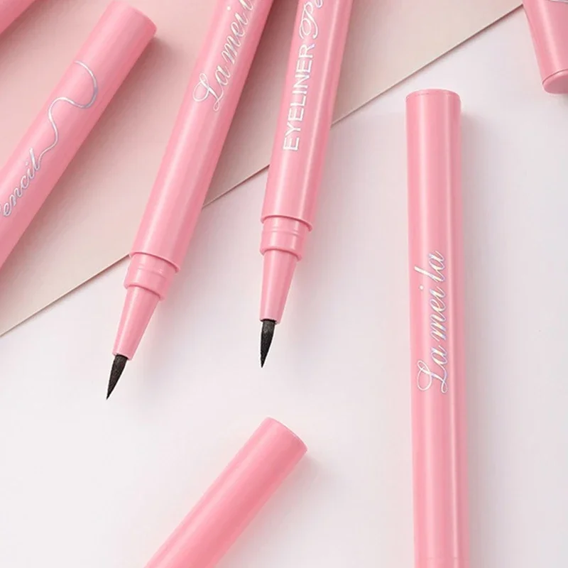 สีดําสีน้ําตาลโกหก Silkworm Liquid Eyeliner ปากกากันน้ํา Big Eyes แต่งหน้า Smooth Quick-drying ผู้หญิงเครื่องสําอางเครื่องมือความงาม