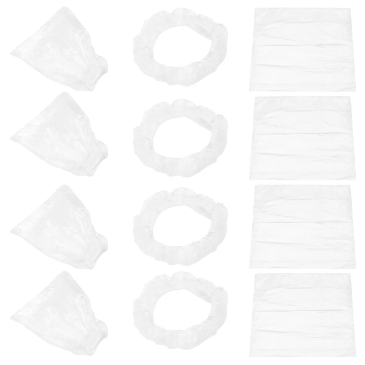 50Sets Disposable Car Seat Cover Kit Includes Seat Steering Wheel Gear Covers Easy Use Convenient Daily Car Accessories