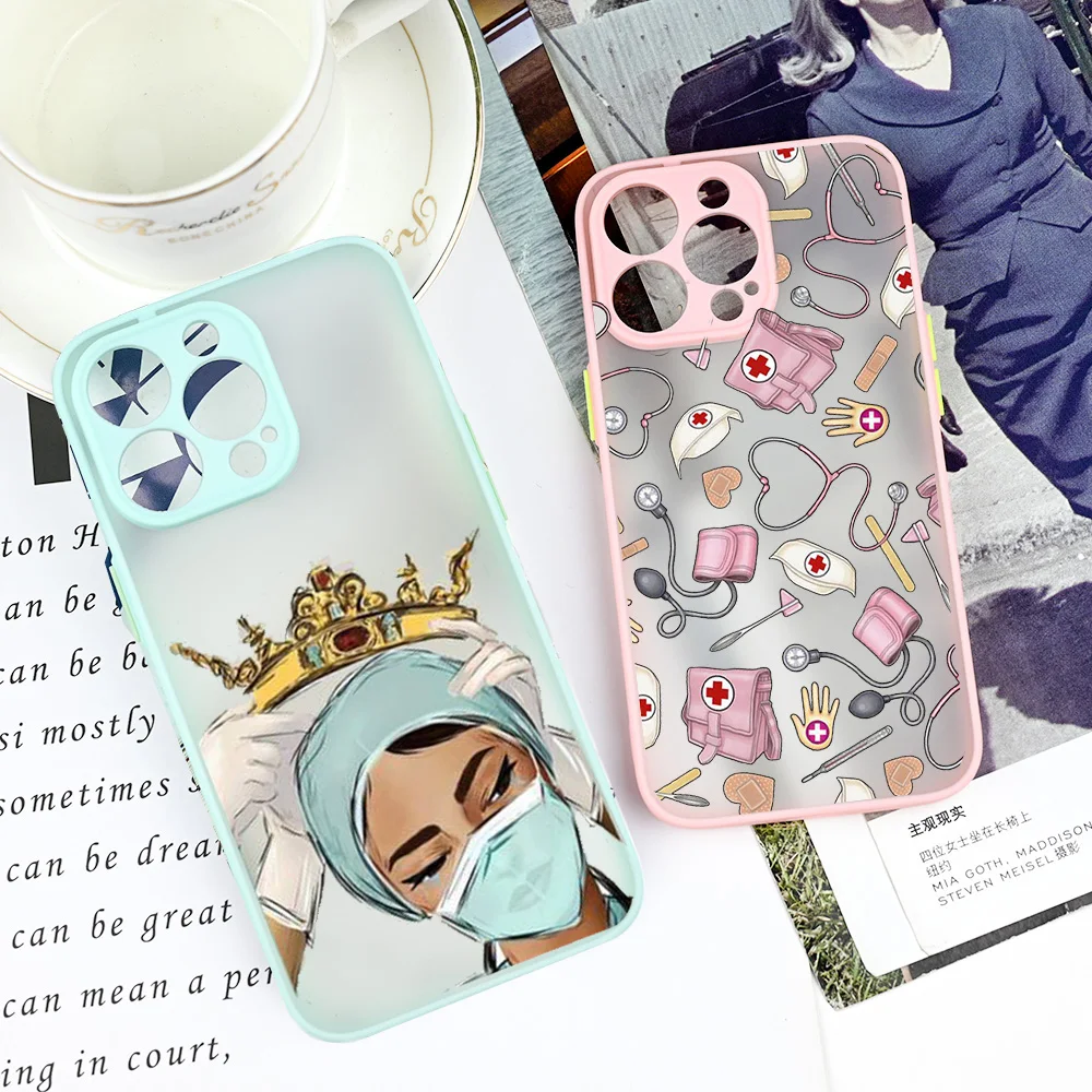 

Nurse Medical Medicine Health Heart Phone Case for iPhone 15 14 13 12 11 Pro Max Mini 7 8 Plus SE X XS Max XR Cover Shell Bags